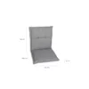 Haveson Sitzauflage Niederlehner 100x48x4cm hellgrau