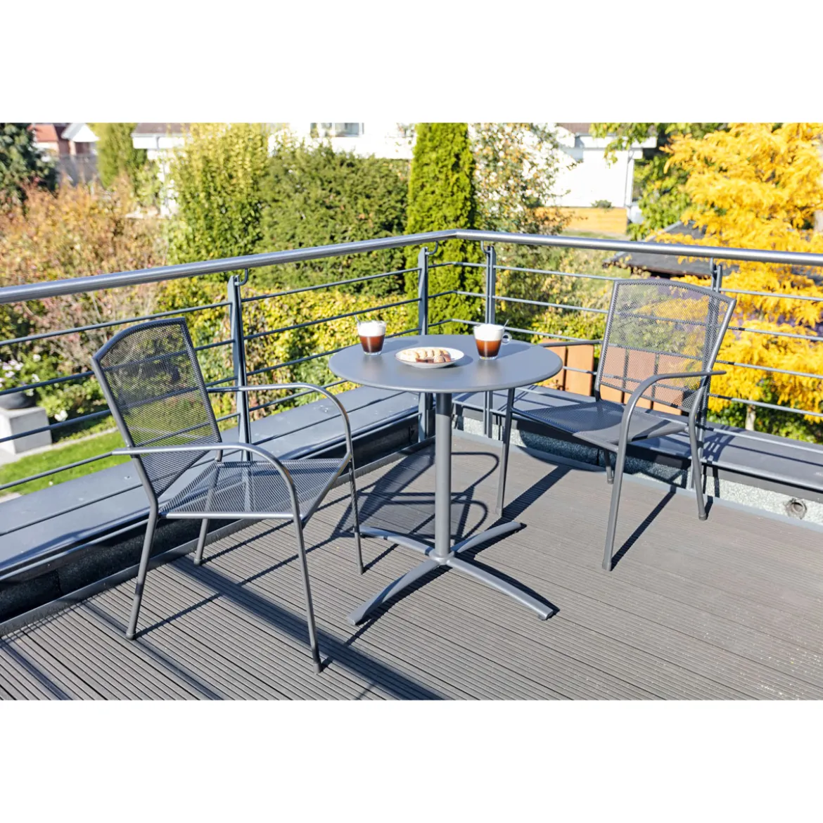 Haveson Stapelsessel Lyon Streckmetall anthrazit