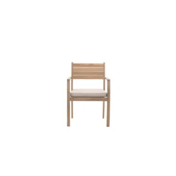 Haveson Stapelsessel Mykonos Akazienholz 58 x 84 x 58 cm hellgrau