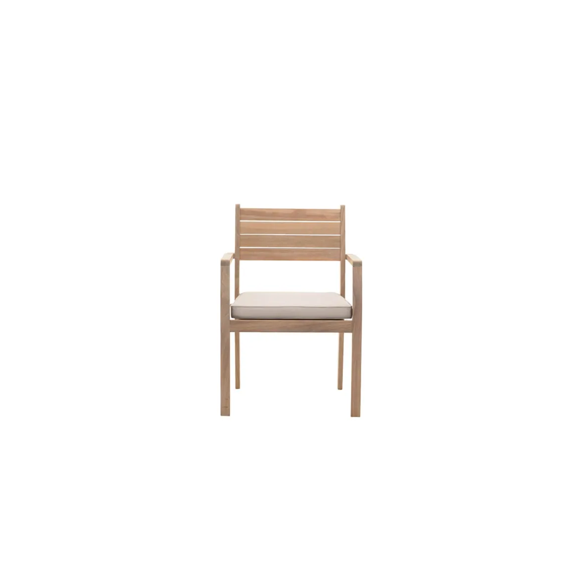 Haveson Stapelsessel Mykonos Akazienholz 58 x 84 x 58 cm hellgrau