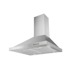 Kaminhaube Edelstahl, 60 cm, respektaEEK A, 3 Leistungsstufen LED-Beleuchtung
