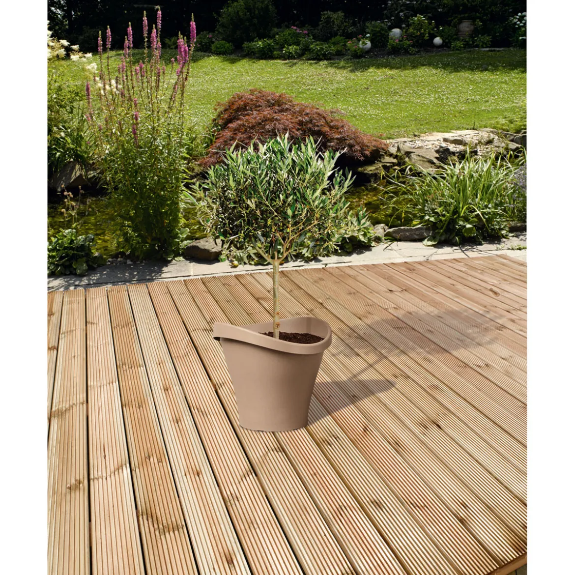 Kiefer-Terrassendiele zweiseitig genutet 200 x 14,6 x 2,6 cm