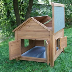 Kleintierstall 105 x 108 x 100 cm braun