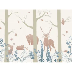 KomarVlies Fototapete Forest Animals 400x280 cm
