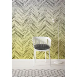 KomarVlies Fototapete Herringbone Yellow 400x250 cm