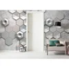 KomarVlies Fototapete Hexagon Concrete 400x250 cm