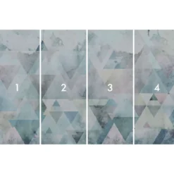 KomarVlies Fototapete Triangles Blue 400x250 cm