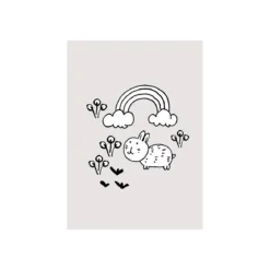 KomarWandbild Scribble Bunny 50x70 cm