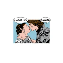 KomarWandbild Star Wars Classic Comic Quote Leia Han 70x50 cm