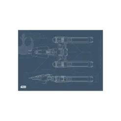 KomarWandbild Star Wars EP9 Blueprint Y-Wing 70x50 cm