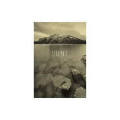 KomarWandbild Word Lake Silence Sand 50x70 cm
