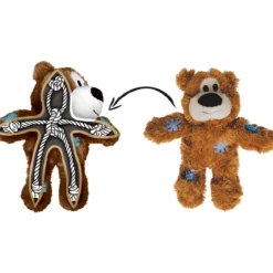 Kong HSZ Wild Knots Bear S/Mm. Squeaker Polyester Baumwolle