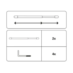 K-Vitragest. extra 80cm weiß