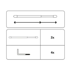 K-Vitragest. extra 30cm weiß
