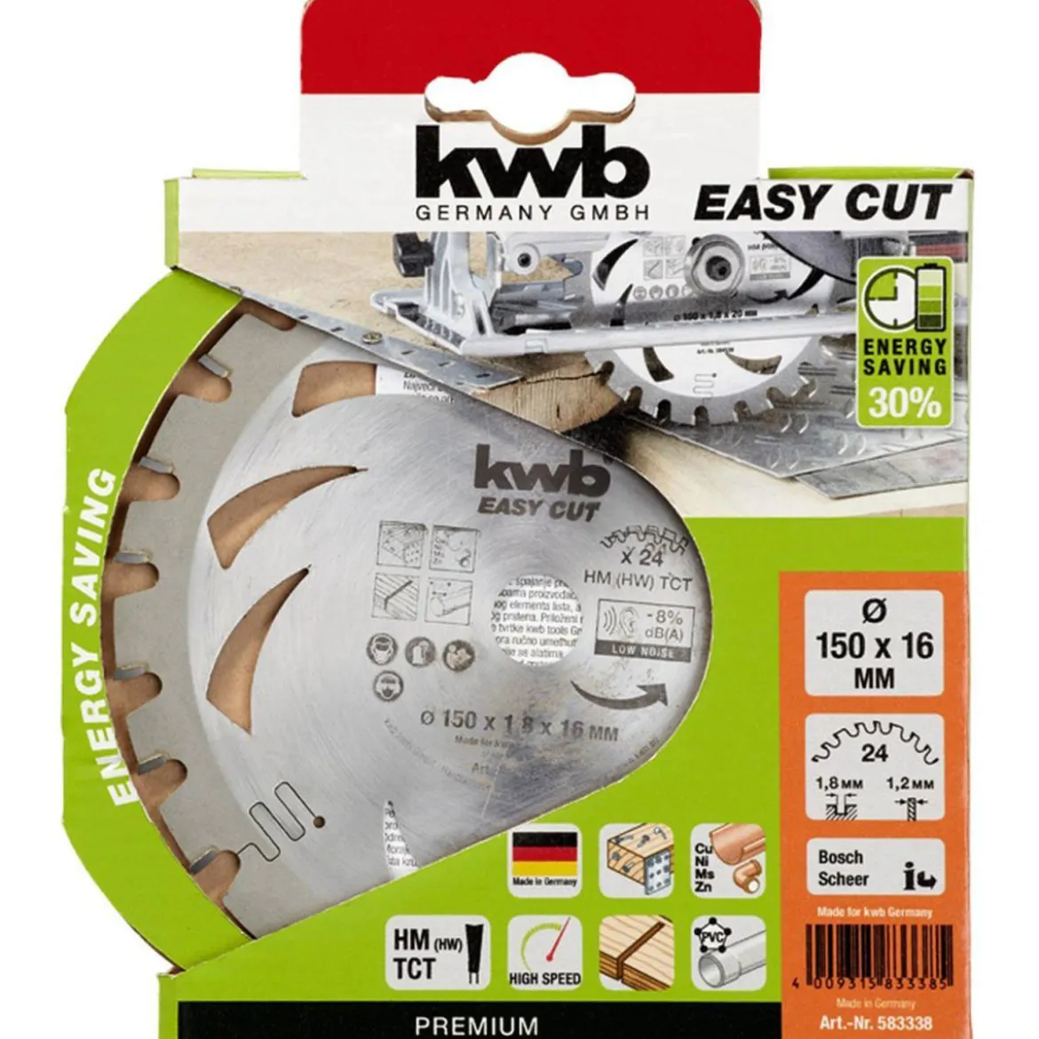 kwbDünnschnitt-Kreissägeblatt Easy Cut Durchmesser 150 mm