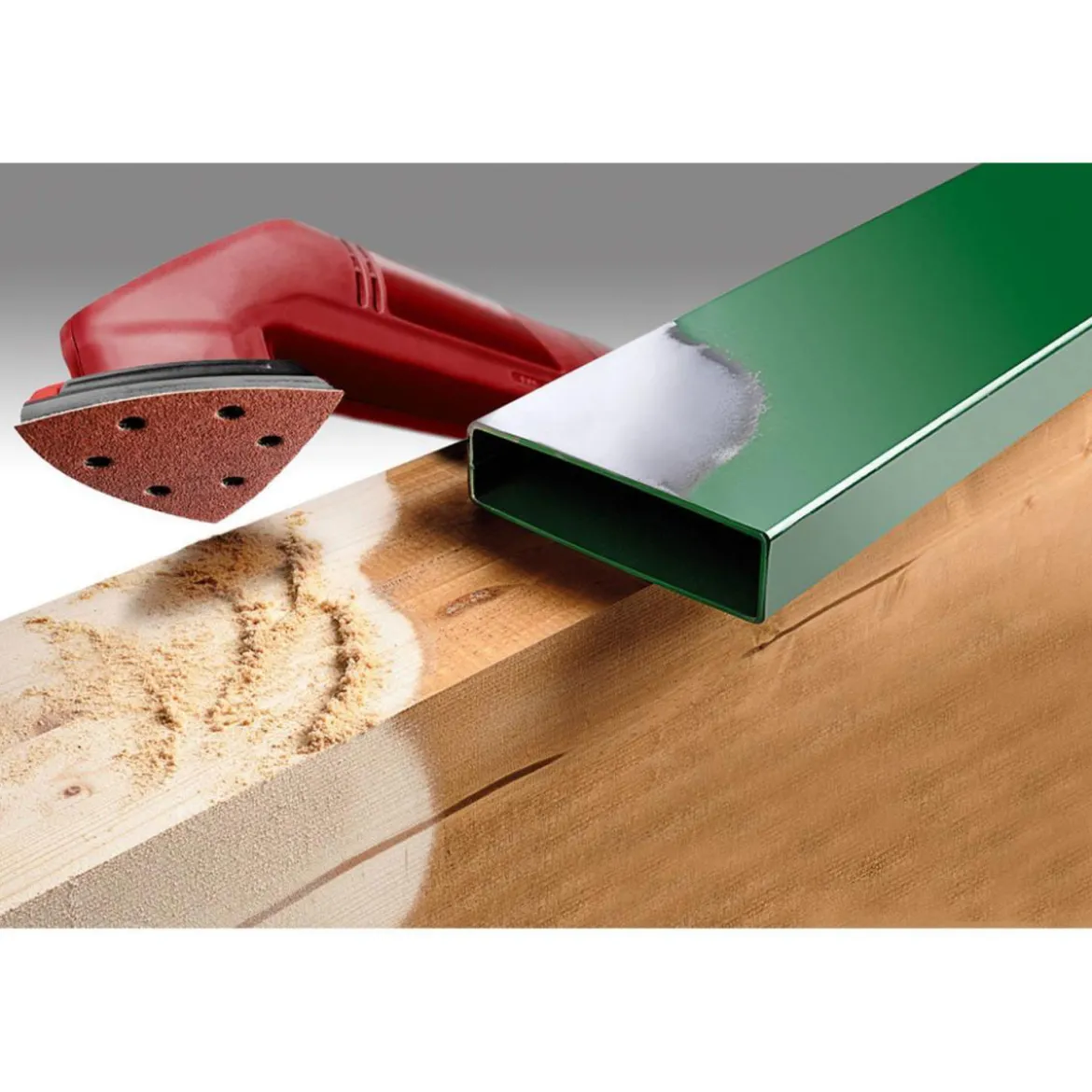 kwbSchleifdreiecke Quick Stick Holz und Metall 93 mm K120