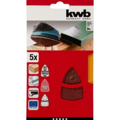 kwbSchleifdreiecke Quick Stick Holz und Metall K40