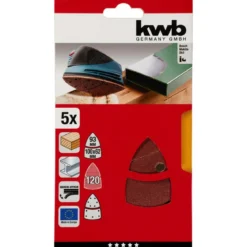 kwbSchleifdreiecke Quick Stick Holz und Metall K120