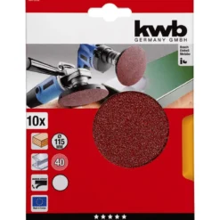 kwbSchleifscheiben Quick-Stick Holz und Metall Durchmesser 115 mm K40