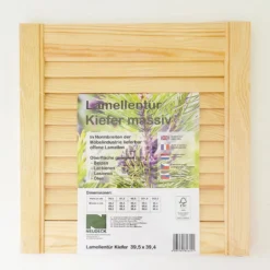 Lamellentür 39,5 x 39,4 x 2 cm Kiefer massiv