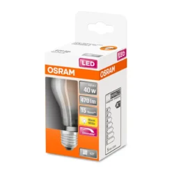LED Gluehlampe dim E27 470lm 27K 40W Ersatz warmweiss Filament matt