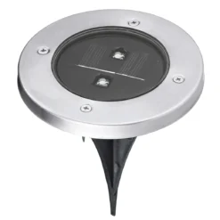 LED-Solar-Wegeleuchte inkl Erdspieß 12 cm silber