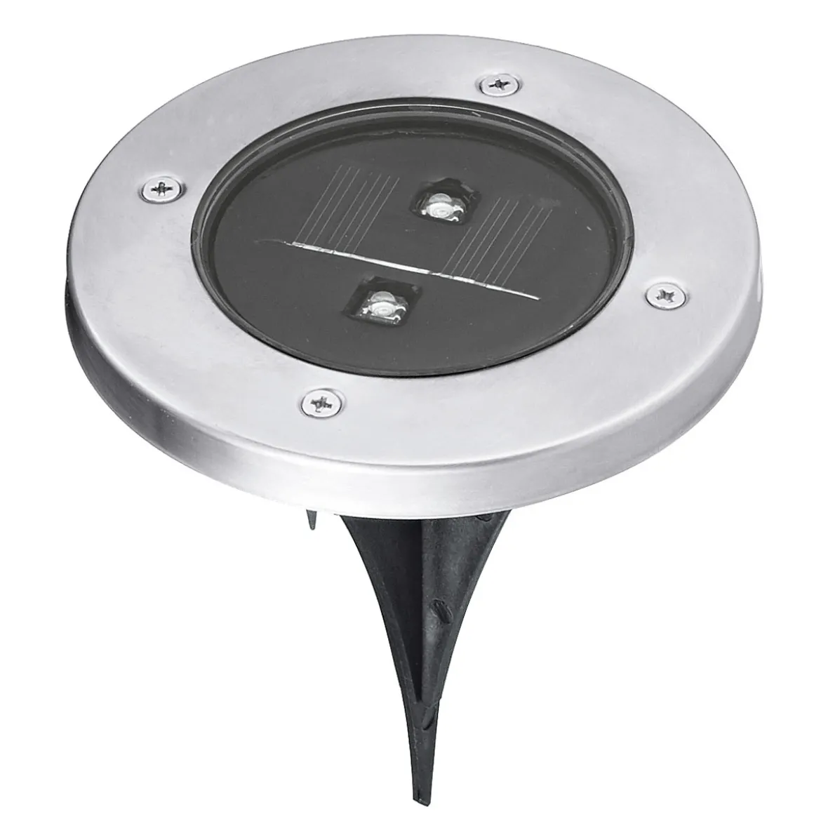 LED-Solar-Wegeleuchte inkl Erdspieß 12 cm silber