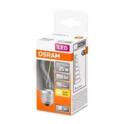 LED Tropfen E27 250lm 2.700K 25 WErsatz warmweiss Filament klar