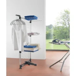 Metaltex Turm-Wäschetrockner Ciclone Vario 78 x 137 x 68 cm silber