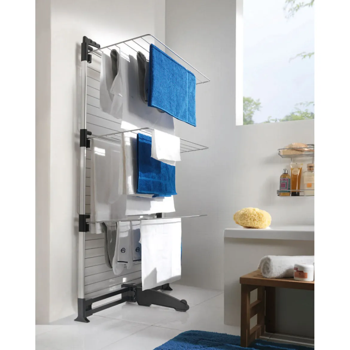 Metaltex Turm-Wäschetrockner Ciclone Vario 78 x 137 x 68 cm silber