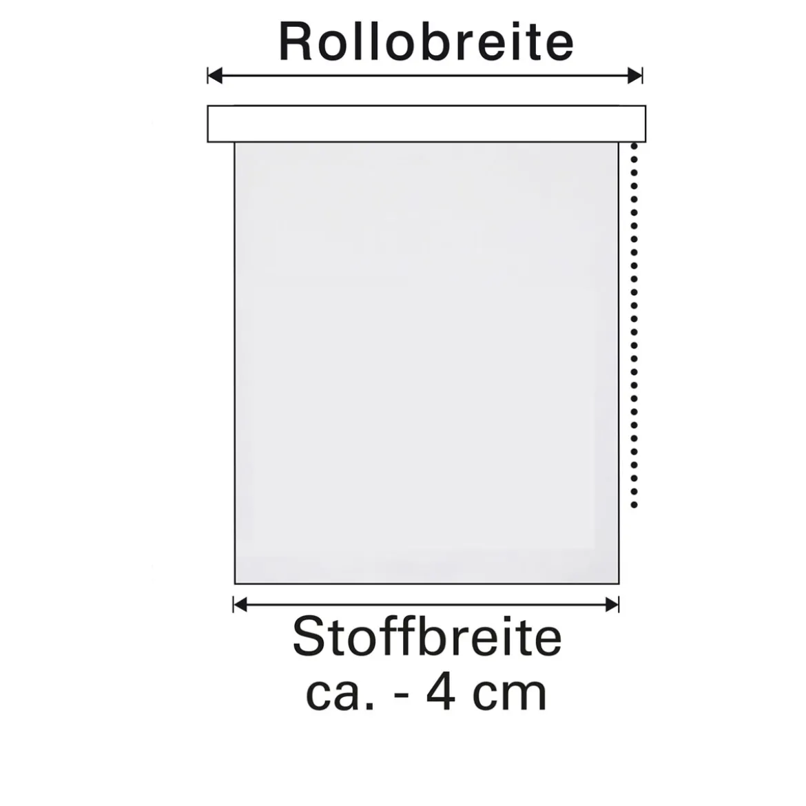 Mini-Rollo Thermo weiss 45x150cm