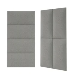 Mollis Polsterpaneele grau 60 x 30 cm