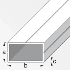 MyTool Rechteckrohr 11,5 x 19,5 mm 1m weiß