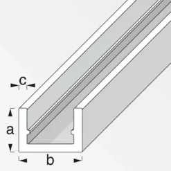 MyTool U-Profil 10 x 16,5 x 1,5 cm 1m silber