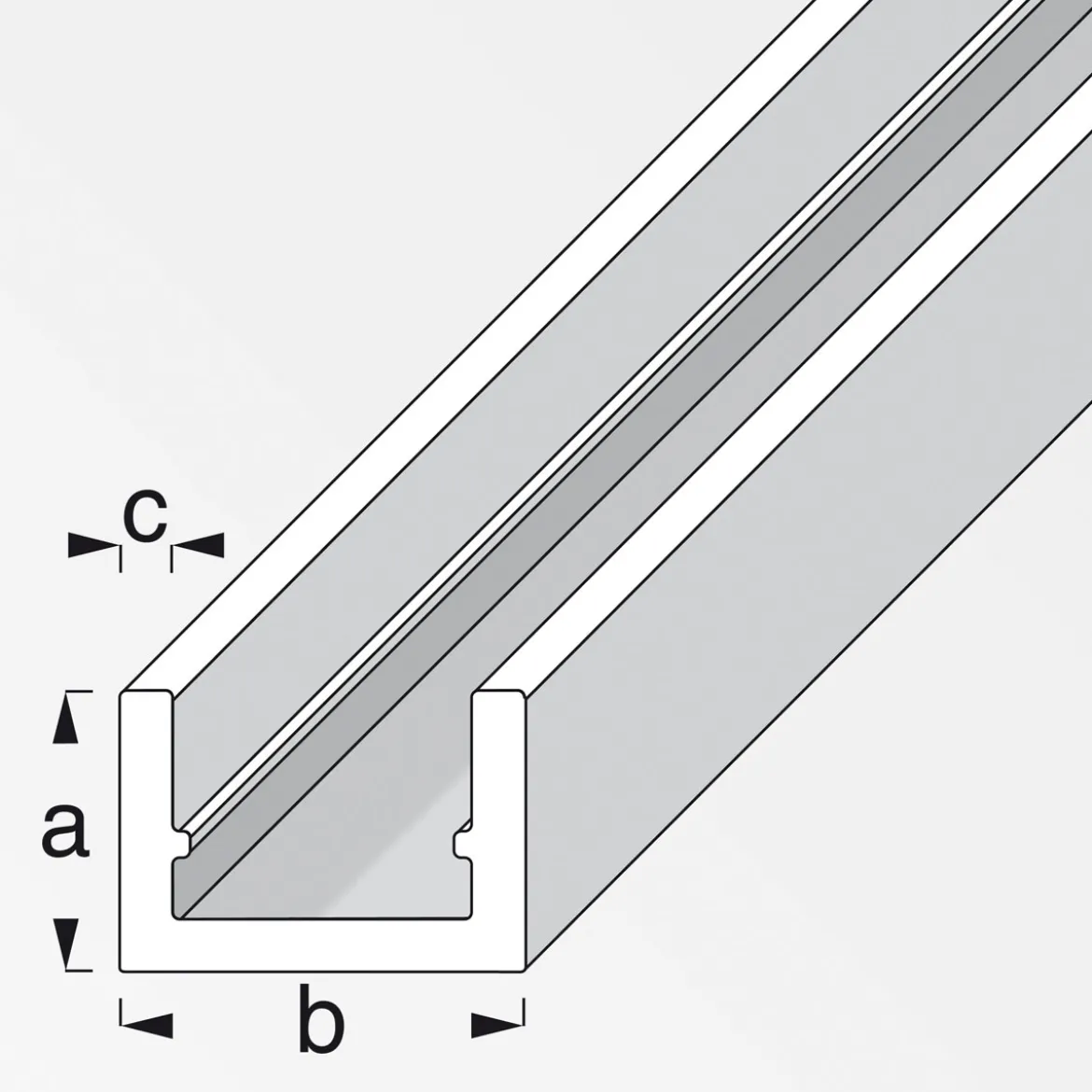MyTool U-Profil 10 x 11,5 x 1,5 cm 2m silber