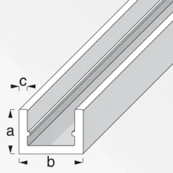 MyTool U-Profil 10 x 16,5 x 1,5 mm 2m silber