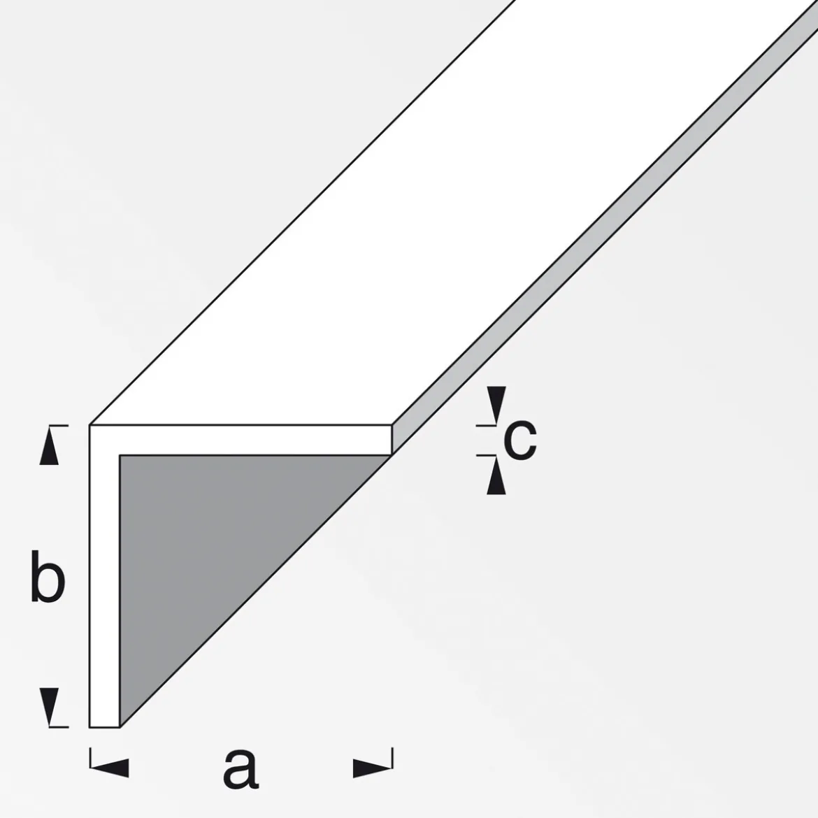 MyTool Winkel 20 x 20 x 1,5 mm 2m weiß