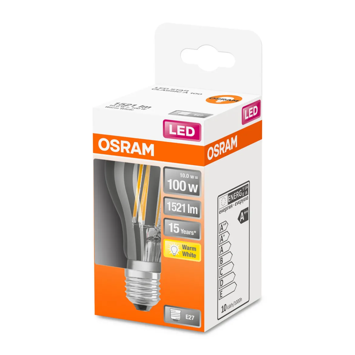 Osram LED-Glhlampe E27 100W klar 10,5 x 6 cm