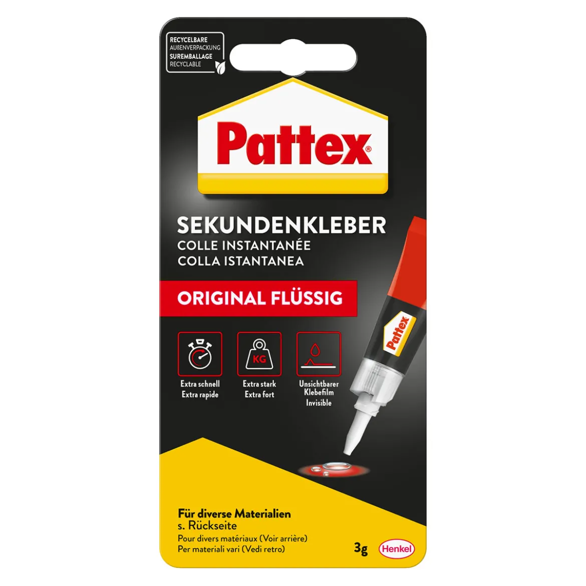 Pattex Sekundenkleber Flüssig 3 g