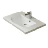 Pelipal Mineralmarmor-Waschtisch Trentino weiß 51 x 80 x 3,5 cm