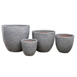 Pflanzentopfserie Glasierter Stein