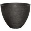 Pflanzgefäß Rillenoptik 31 x 40 cm anthrazit