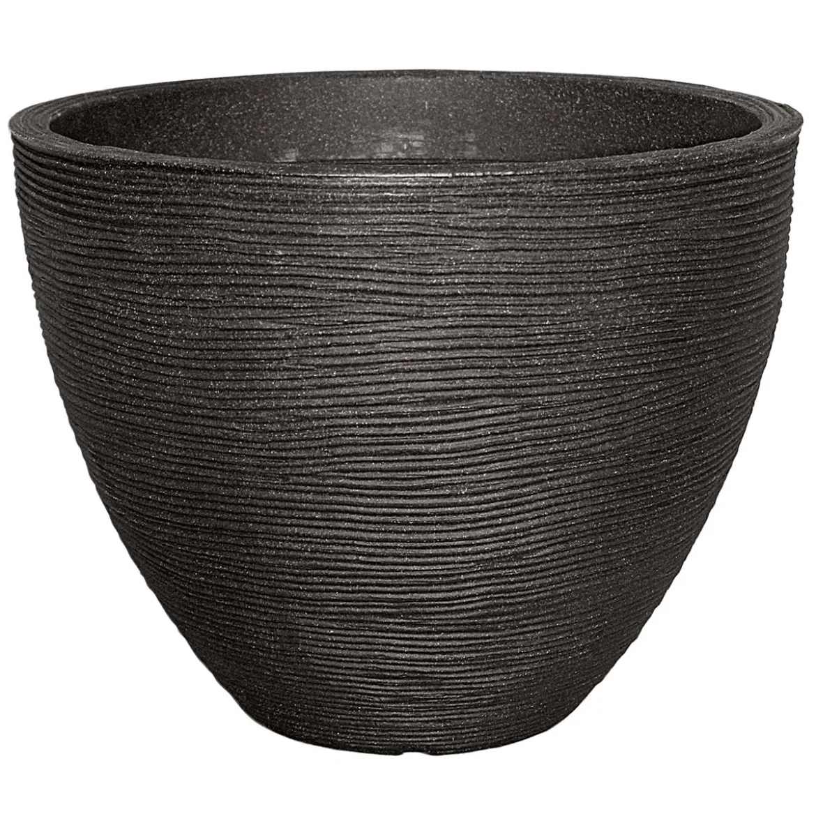 Pflanzgefäß Rillenoptik 31 x 40 cm anthrazit