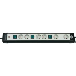 Premium-Line 6fach sw/ligrau DE3m H05VV-F3G1,5 je 2fach schaltbar
