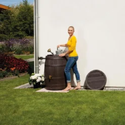 4rain Regenfass VINO 400 L dunkelbraun