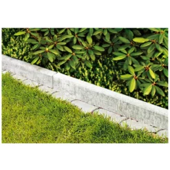 Rasenkante mit Nut und Feder5x15x100 cm, grau