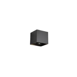 Reality LED Wandleuchte GENIE schwarz eckig