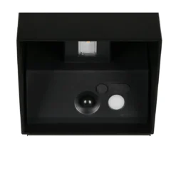 Reality LED Wandleuchte GENIE schwarz eckig