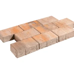 Rechteck 20x10x6 cm Muschelkalk m. Faseincl. 2 Würfel/Lage