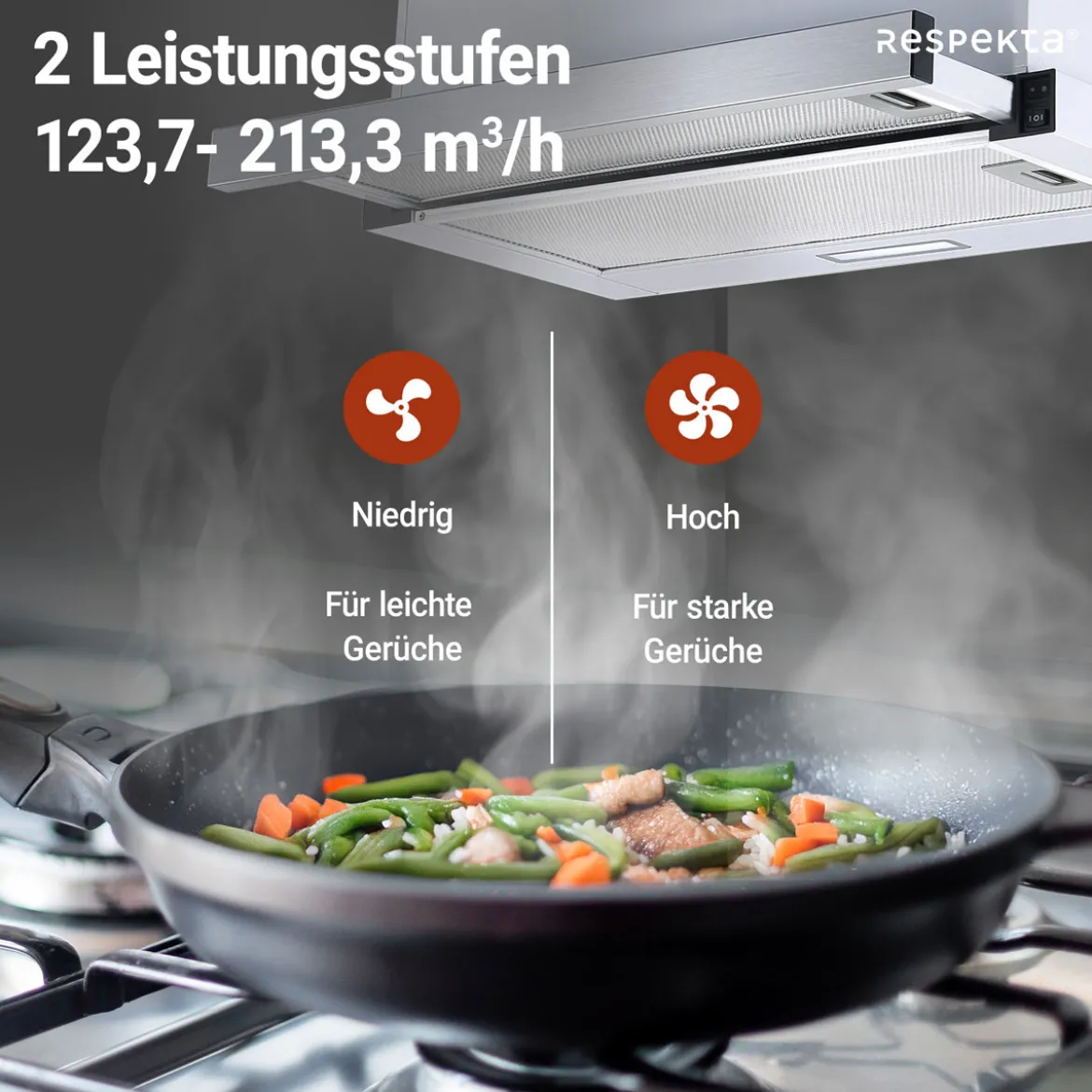 Respekta Dunstabzugshaube CH4138IXCEdelstahl_weiß